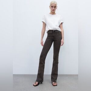 Zara Black Flare Denim Jegging